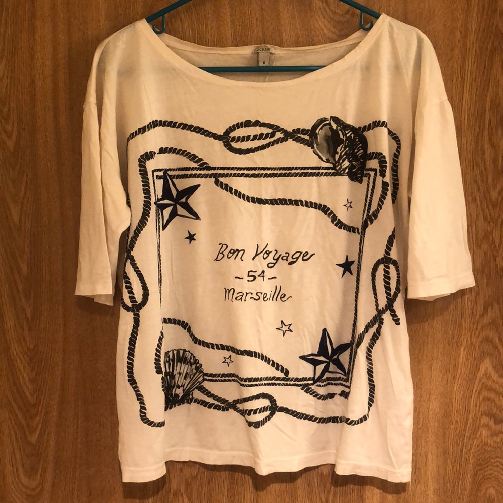 J Crew Nautical Cotton Tee